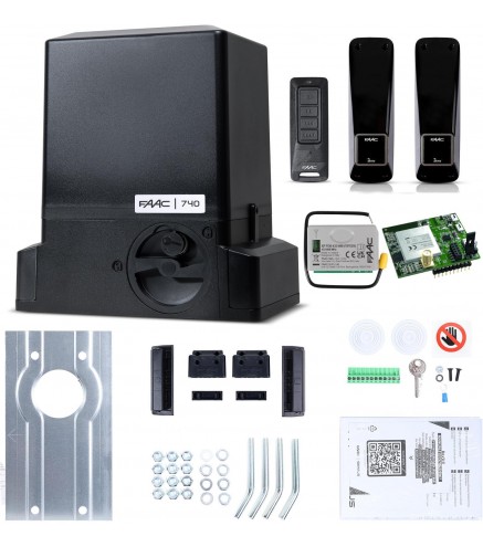 Zestaw Delta 2 SMART GSM - FAAC 740 (Wi-Fi+LTE+BLE) do 500kg bram przesuwnych