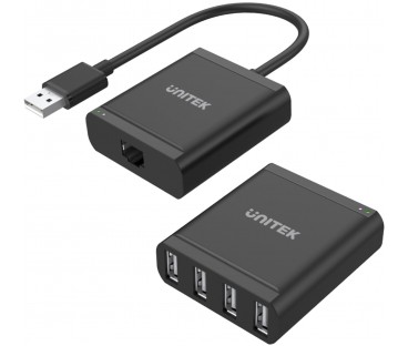 Unitek Y-2516 przedłużacz USB 2.0 po skrętce 4xUSB