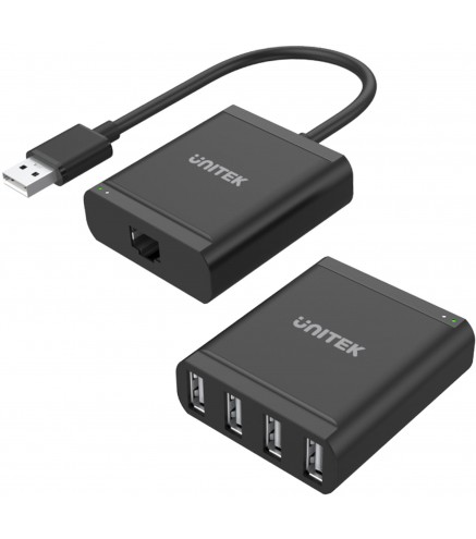 Unitek Y-2516 przedłużacz USB 2.0 po skrętce 4xUSB