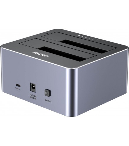 Unitek Y-3027GY01-EU Stacja klonująca dyski 2 x SATA 2,5"/3,5" USB-C 10Gbps