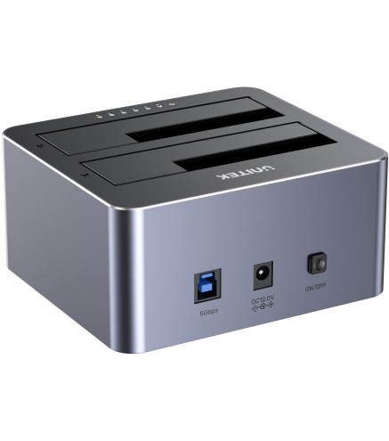 Y-3026GY01-EU Unitek Stacja klonująca dyski 2 x SATA 2,5"/3,5" USB 5Gbps