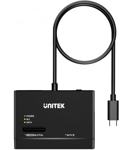 S1232A01-EU Unitek Mostek USB-C na dyski SATA i M.2 MVMe