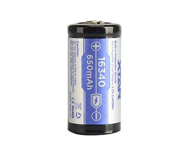 Akumulatorek 16340 / R-CR123 3,7V Xtar 650mAh (1 szt.) z zabezpieczeniem