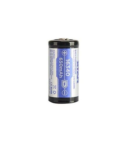 Akumulatorek 16340 / R-CR123 3,7V Xtar 650mAh (1 szt.) z zabezpieczeniem