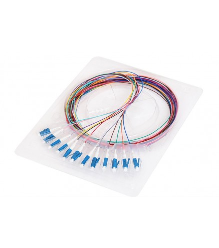 12X PIGTAIL LC/UPC SM G652D GOLD zestaw 12x 2m