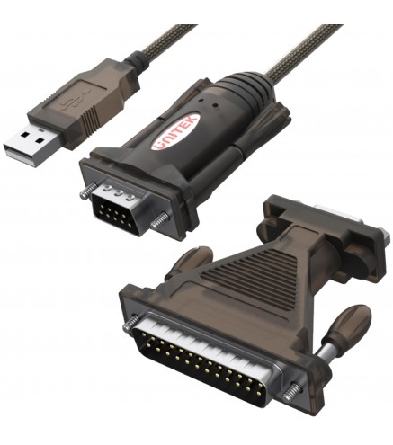 Unitek Y-105A konw. USB 1xRS-232 z adap.DB9F/DB25M
