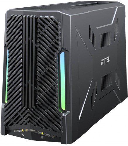 Unitek Stacja dokująca, 1x dysk M.2 NVMe, 1x dysk SATA, USB-C 10 Gbps S1234B01-EU