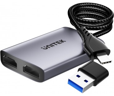 Unitek V1427A01 Adapter USB/C/A na 2x HDMI MST FullHD