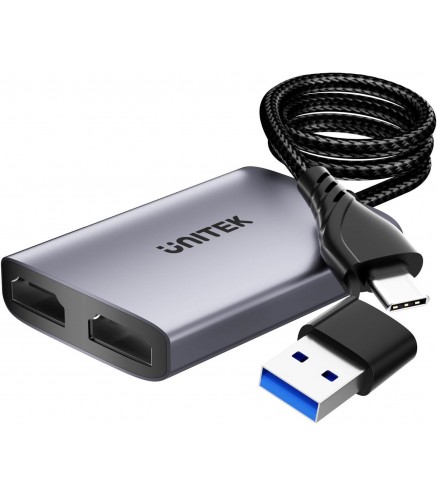 Unitek V1427A01 Adapter USB/C/A na 2x HDMI MST FullHD