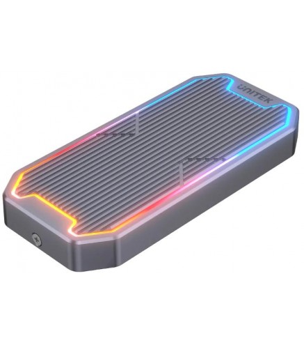 S1210B Unitek Obudowa dysku M.2 SSD NVMe/SATA 10Gbps RGB