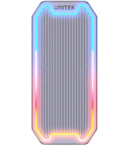 S1210B Unitek Obudowa dysku M.2 SSD NVMe/SATA 10Gbps RGB