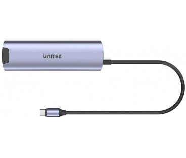H1112F Unitek Aktywny Hub USB-C 5Gbps, HDMI RJ-45 PD 100W