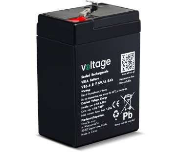 Akumulator AGM Voltage 6V 4,5Ah VE6-4.5 (Żywotność 6-9 lat)