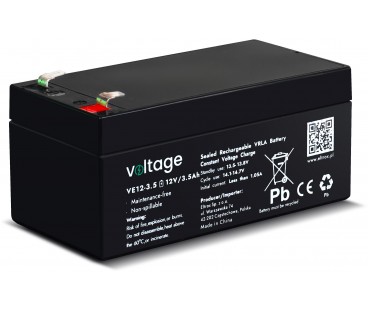 Akumulator AGM Voltage 12V 3,5Ah VE12-3.5 (Żywotność 6-9 lat)