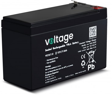 Akumulator AGM Voltage 12V 7Ah VE12-7.0 (Żywotność 6-9 lat)