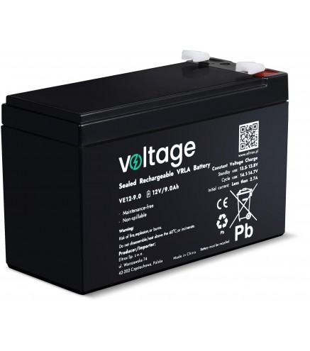 Akumulator AGM Voltage 12V 9Ah VE12-9.0 (Żywotność 6-9 lat)