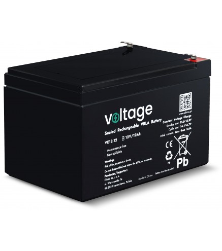 Akumulator AGM Voltage 12V 12Ah VE12-12 (Żywotność 6-9 lat)