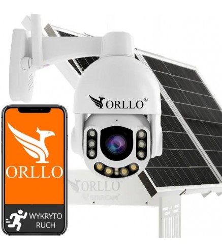 Kamera Zewnętrzna Obrotowa GSM na Kartę SIM Orllo Z7 PRO + Panel fotowoltaiczny SM6030 Pro