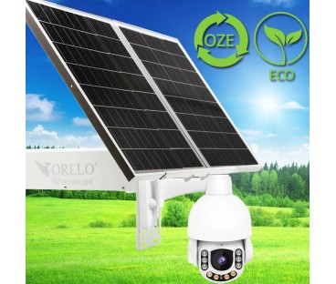 Kamera Zewnętrzna Obrotowa GSM na Kartę SIM Orllo Z7 PRO + Panel fotowoltaiczny SM6030 Pro