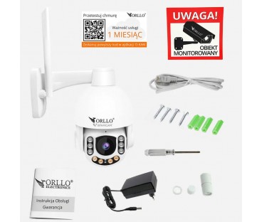 Kamera Zewnętrzna Obrotowa GSM na Kartę SIM Orllo Z7 PRO + Panel fotowoltaiczny SM6030 Pro
