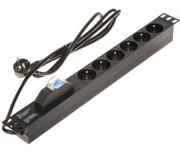 Listwa zasilająca 6 gniazd PD-6/R-1P