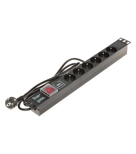 Listwa zasilająca 6 gniazd PD-6/R-SPD-1L