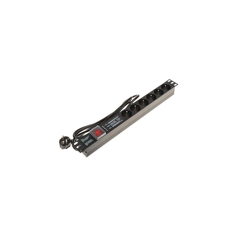 Listwa zasilająca 6 gniazd PD-6/R-SPD-3L