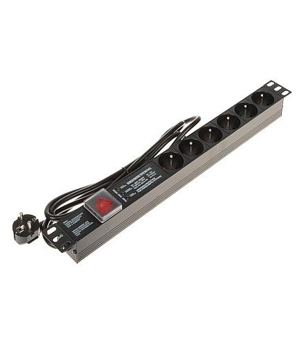 Listwa zasilająca 6 gniazd PD-6/R-SPD-3L