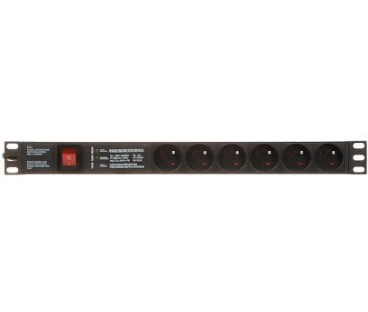 Listwa zasilająca 6 gniazd PD-6/R-SPD-3L