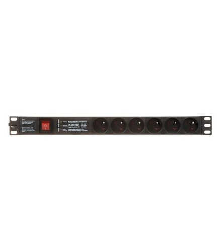 Listwa zasilająca 6 gniazd PD-6/R-SPD-3L