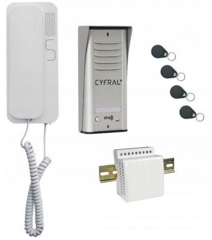 DOMOFON CYFRAL COSMO 1-LOKATORSKI SREBRNY