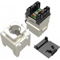 Moduł Keystone szybkozaciskowy narzędziowy SOLARIX Cat.6 STP RJ45 srebrny