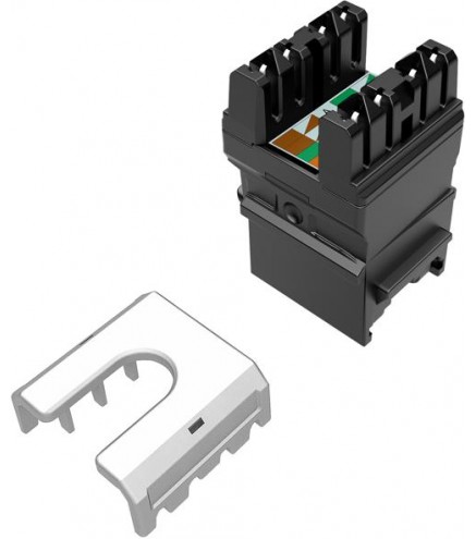 Moduł Keystone szybkozaciskowy narzędziowy SOLARIX Cat.6 UTP RJ45 czarny