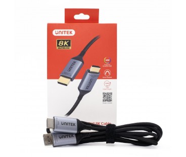 Kabel DisplayPort Unitek 1.4 do HDMI 2.1, 8K, 1,8m