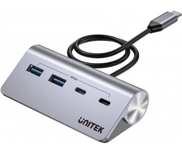 Unitek Hub alumininiowy USB-A/USB-C z 4 portami 5Gbps