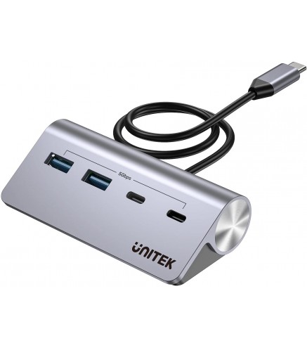 Unitek Hub alumininiowy USB-A/USB-C z 4 portami 5Gbps