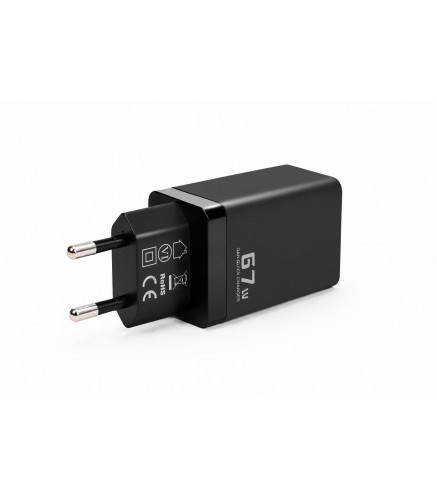 Ładowarka sieciowa Voltage GaN Charger 67W PD 3.0 QC 3.0 USB-A 2x USB-C czarna