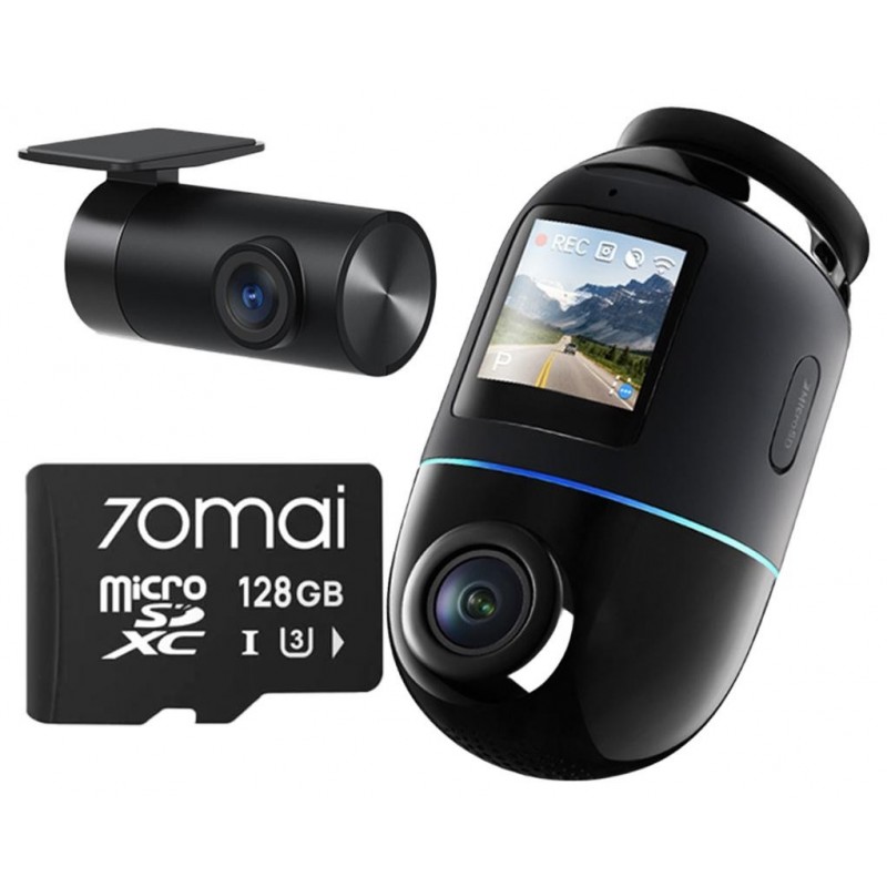 Zestaw 70mai X800 4K Czarna + karta 70mai SD 128GB