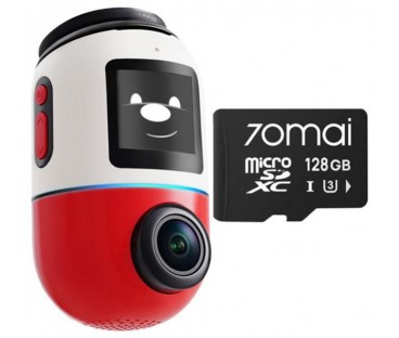 Wideorejestrator 70mai X800 Dash Cam 4K Omni RED + karta pamięci 70mai 128GB