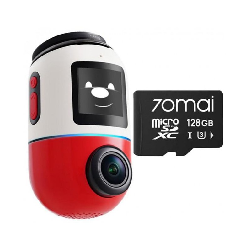 Wideorejestrator 70mai X800 Dash Cam 4K Omni RED + karta pamięci 70mai 128GB