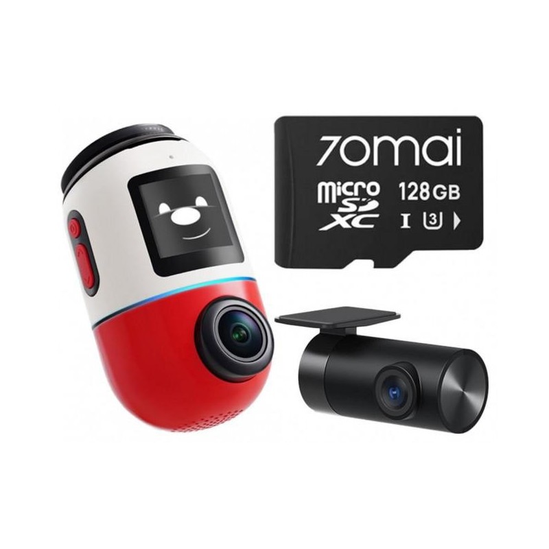 Wideorejestrator 70mai X800-2 Dash Cam 4K Omni Set RED + karta pamięci 70mai 128GB