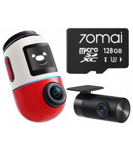 Wideorejestrator 70mai X800-2 Dash Cam 4K Omni Set RED + karta pamięci 70mai 128GB