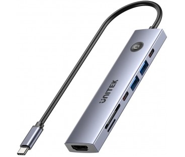 Unitek Hub USB-C 7w1 4K@60Hz, PD 100W
