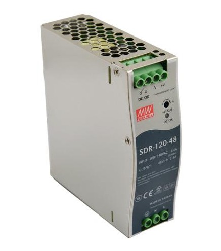 ZASILACZ IMPULSOWY NA SZYNĘ DIN MEAN WELL SDR-120-48