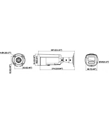 Kamera IP Hikvision DS-2CD2T123G2-LIS2UY/SL(2.8mm) BLACK