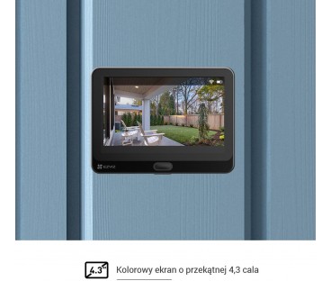 Bezprzewodowy wizjer do drzwi Ezviz CP2 2MP srebrny