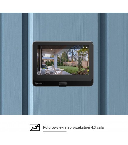 Bezprzewodowy wizjer do drzwi Ezviz CP2 2MP srebrny