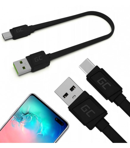 KABEL USB-A / USB-C Green Cell Matte 25cm ULTRA CHARGE QUICK CHARGE 3.0 KABGC03