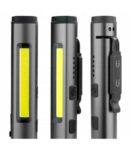 Latarka warsztatowa inspekcyjna COB LED UV Laser everActive PL-350R 350 lumenów IP54 z magnesem