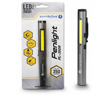 Latarka warsztatowa inspekcyjna COB LED UV Laser everActive PL-350R 350 lumenów IP54 z magnesem